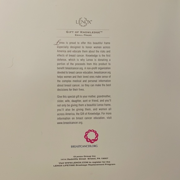 NWT Lenox “Gift of Knowledge” small frame - Picture 5 of 5